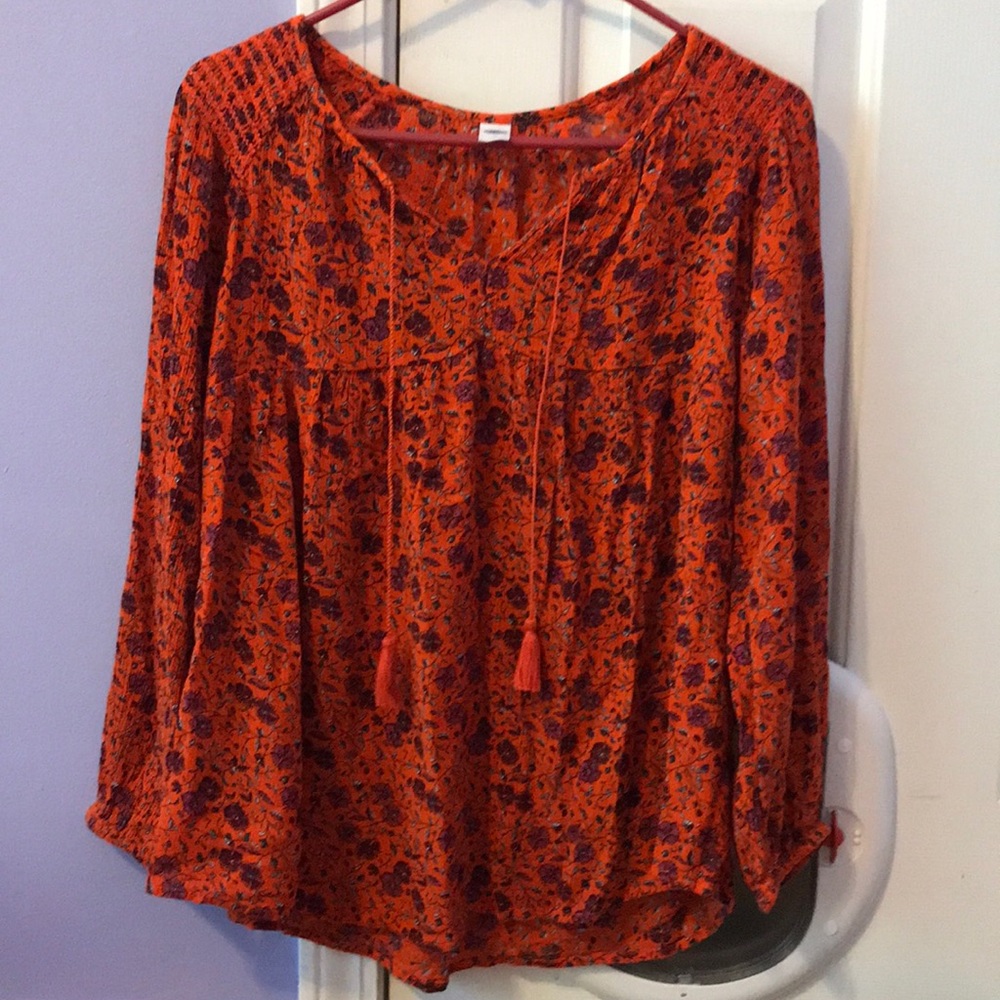 Floral old navy blouse.